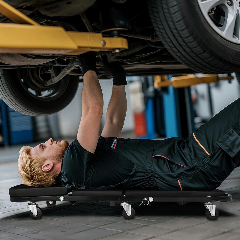 36-inch Folding Car Repair Bed - Garage Creeper Roller 评论和价格