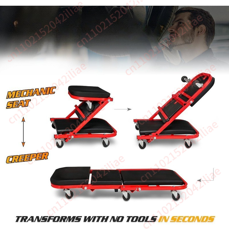 36-inch Folding Car Repair Bed - Garage Creeper Roller 评论和价格
