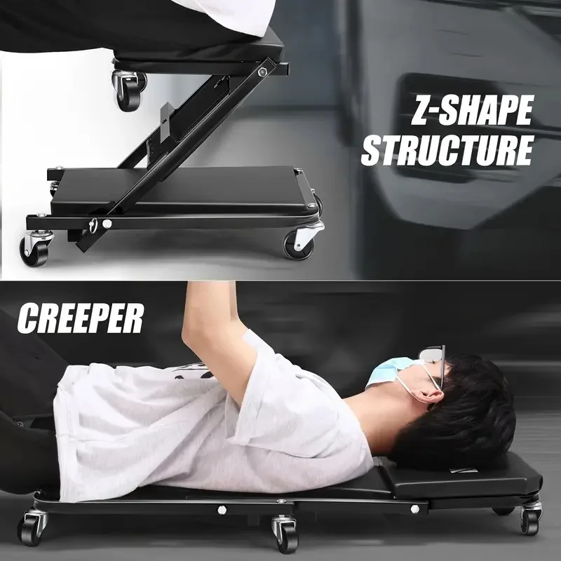 Folding Car Creeper Seat Work  - Garage Creeper Roller 评论和价格